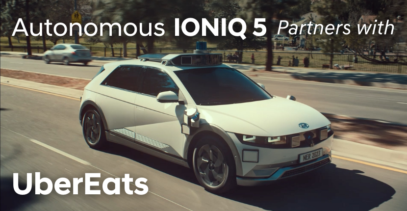 Autonomous Hyundai Ioniq 5 Partners With UberEats
